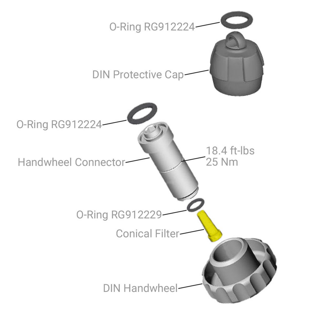 Apeks DIN adapter